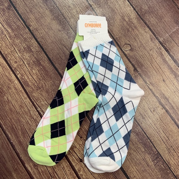 GYMBOREE MISCHIEVOUS MONKEY STRIPE N MONKEY 2-PAIR OF BOYS SOCKS 6 12 18 NWT